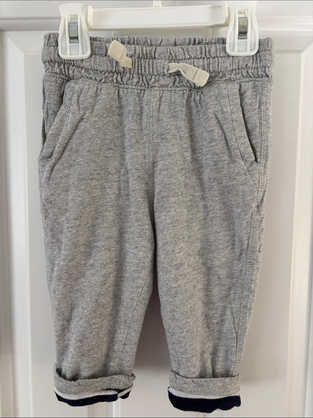 GAP Heather Gray Kids Jogger Sweatpants with Drawstring